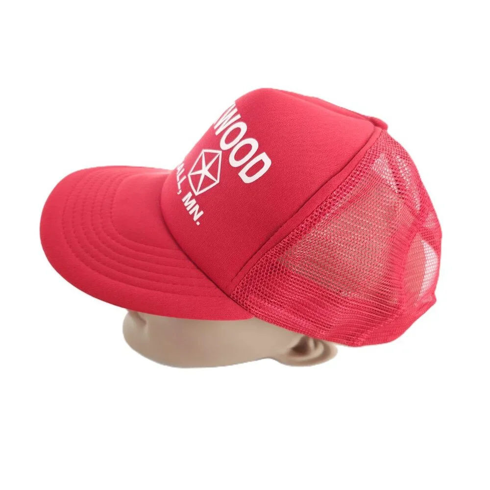 Crown Lockwood Marshall, MN Baseball Hat Mesh Adjustable Snapback Cap Color Red